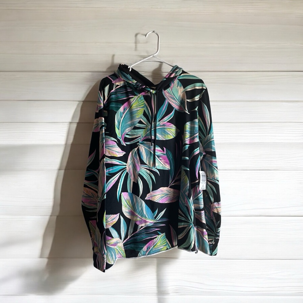 SOLD Torrid Women's Size 3 3X 22-24 Tropical Print Hoodie - Picture 5 of 13